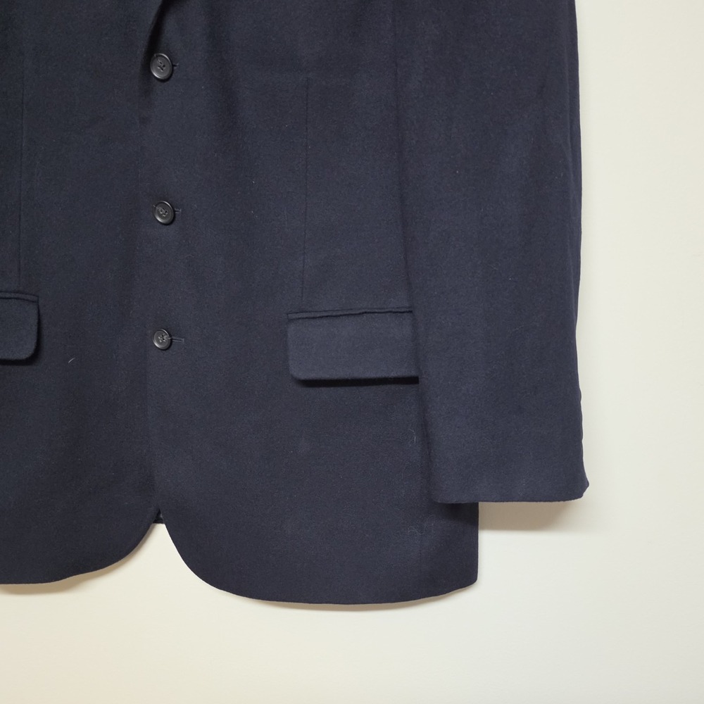 J.Crew Men's Cashmere Black Blazer Jacket Sport Coat 44 Regular Vintage - Picture 2 of 11